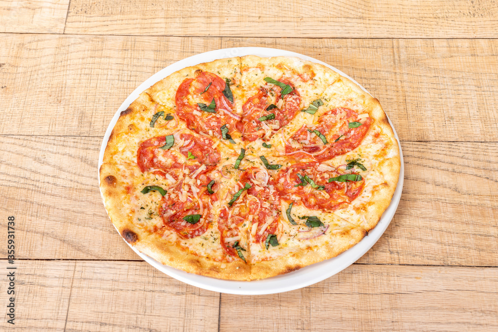 Image of pizza with premium ingredients Image of pizza with premium ingredients