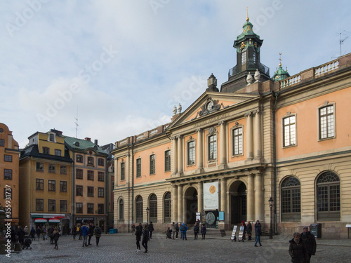 STOCKHOLM - 17 FEBRUARY 2018: The Swedish Academy was founded in 1786 to advance Swedish literature and language. It has awarded the Nobel prize for literature since 1901.