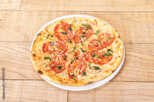 Image of pizza with premium ingredients