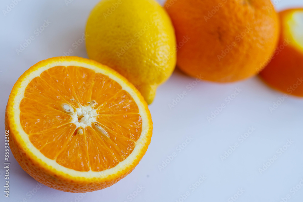 Bright citrus fruits on a monochrome background, juicy, sweet, exotic fruits Bright citrus fruits on a monochrome background, juicy, sweet, exotic fruits