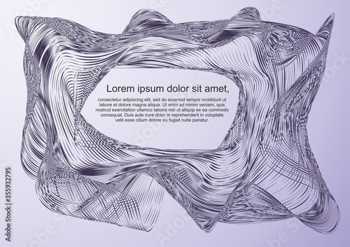 Abstract background, modern wave. Vector background made of lines, Template for text