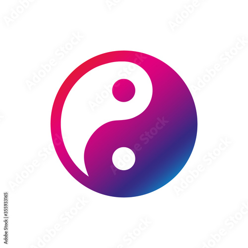 vector oriental yin yang sign for decoration