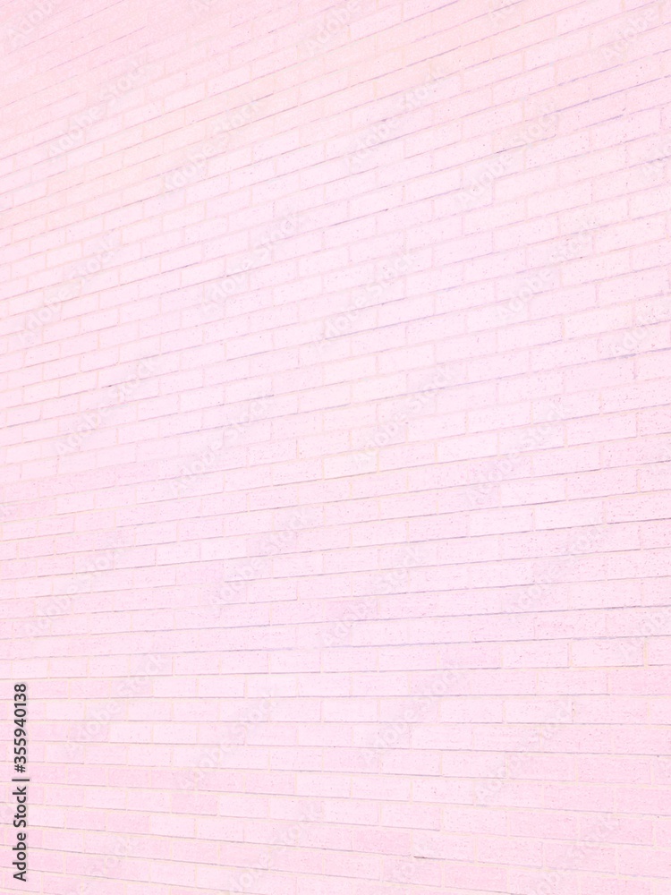 Light pastel pink brick wall background texture with perspective Light pastel pink brick wall background texture with perspective