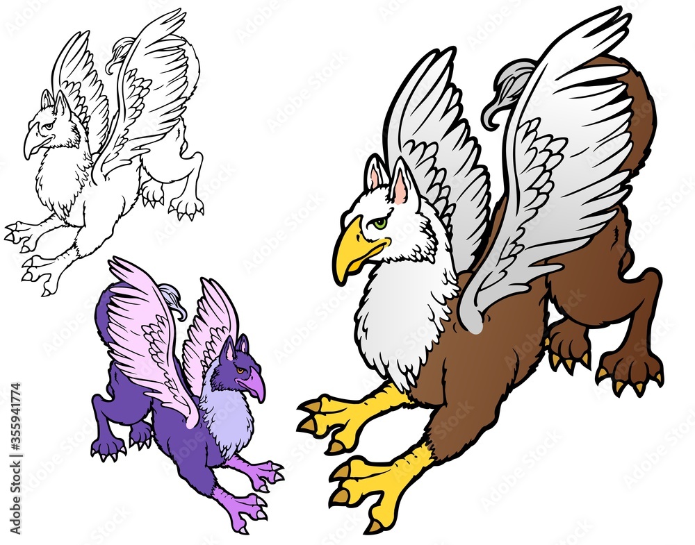 Obraz premium Proud griffin, with variations