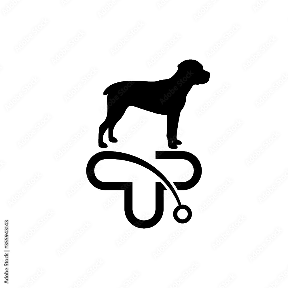 Veterinary clinic icon. Dog care sign. Pets health symbol isolated on white background Veterinary clinic icon. Dog care sign. Pets health symbol isolated on white background