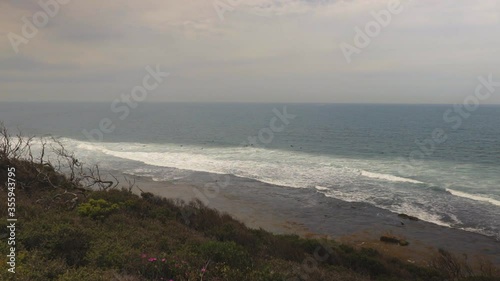 Wallpaper Mural Surfers in sea at Bells Beach, day time, Australia Victoria, Wide Shot Torontodigital.ca