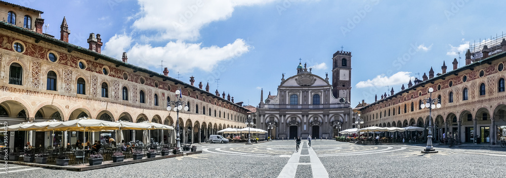The beautiful Ducale Square in VIgevano