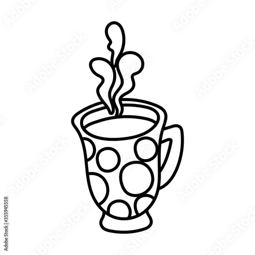 tea mug beverage line style icon