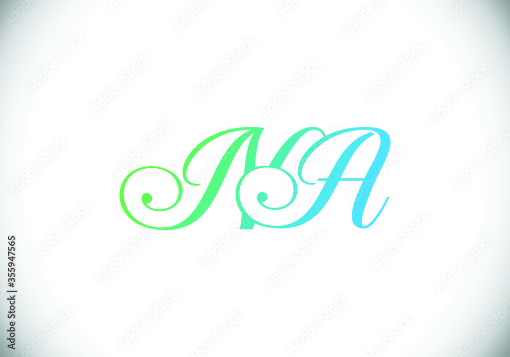 Initial Monogram Letter N A Logo Design Vector Template. N A Letter Logo Design 