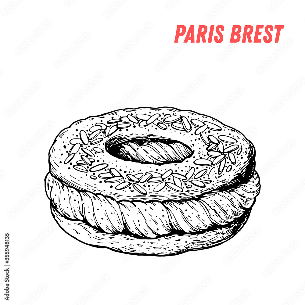 French Pastries Drawings
