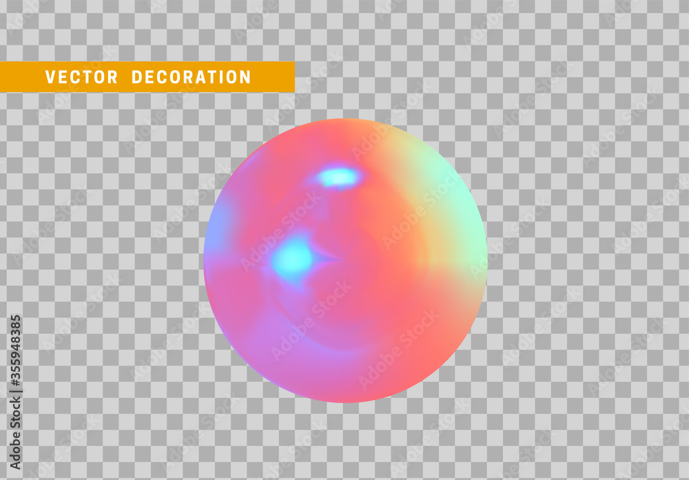 Sphere is three-dimensional geometric shape isolated with colorful hologram chameleon color gradient. 3d objects round ball. vector illustration. Sphere is three-dimensional geometric shape isolated with colorful hologram chameleon color gradient. 3d objects round ball. vector illustration.