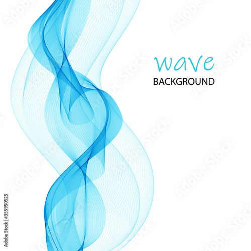 Blue vertical vortex wave on a white background. Vector