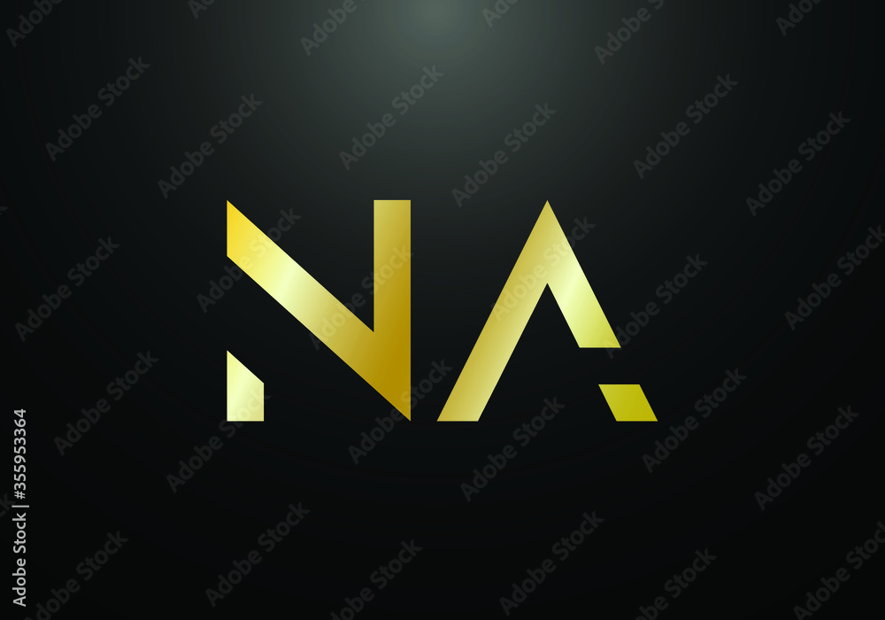 Initial Monogram Letter N A Logo Design Vector Template. N A Letter Logo Design Initial Monogram Letter N A Logo Design Vector Template. N A Letter Logo Design