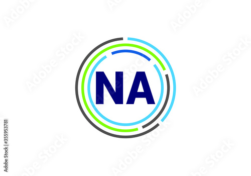 Free Download Initial Monogram Letter N A Logo Design Vector Template. N A Letter Logo Design  - GFXLoad