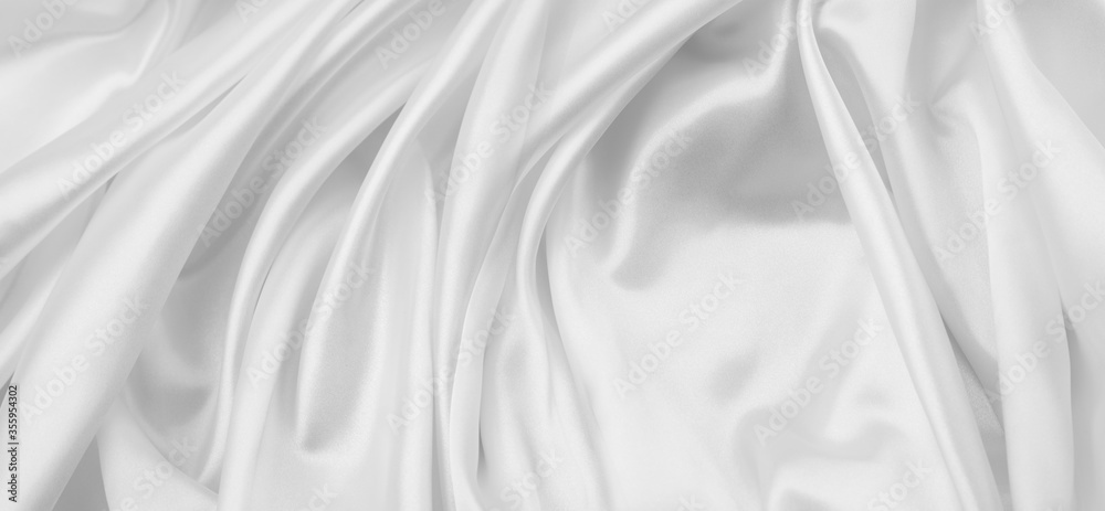 Fototapeta premium White silk fabric lines