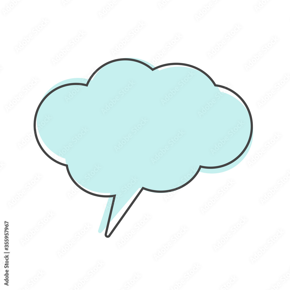 Vector icon cloud conversation. Cloud of speech cartoon style on white isolated background. Layers grouped for easy editing illustration. For your design. Vector icon cloud conversation. Cloud of speech cartoon style on white isolated background. Layers grouped for easy editing illustration. For your design.