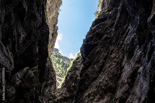 View through a stony valley