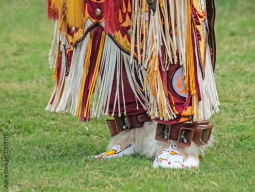 Cherokee Native American dancing at a Pow-Wow.