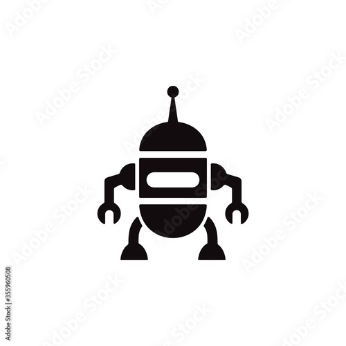 Robotics icon. Chat bot, customer service symbol for web and mobile UI design.