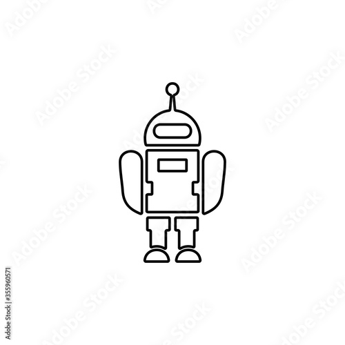 Robotics icon. Chat bot, customer service symbol for web and mobile UI design.
