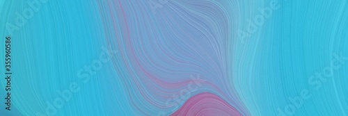 soft abstract art waves graphic with modern waves background illustration with medium turquoise, pastel purple and corn flower blue color
