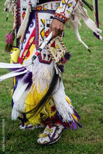 Cherokee Native American dancing at a Pow-Wow.