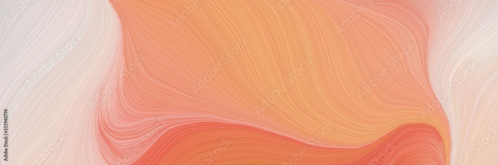 soft artistic art design graphic with curvy background illustration with dark salmon, light gray and baby pink color