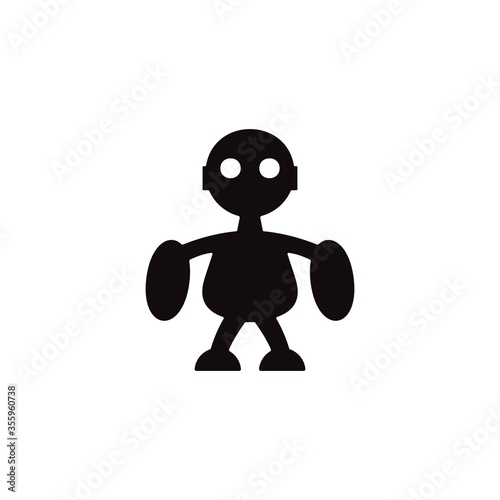 Robotics icon. Chat bot, customer service symbol for web and mobile UI design.