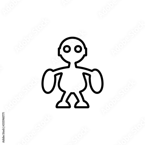 Robotics icon. Chat bot, customer service symbol for web and mobile UI design.