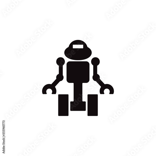 Robotics icon. Chat bot, customer service symbol for web and mobile UI design.
