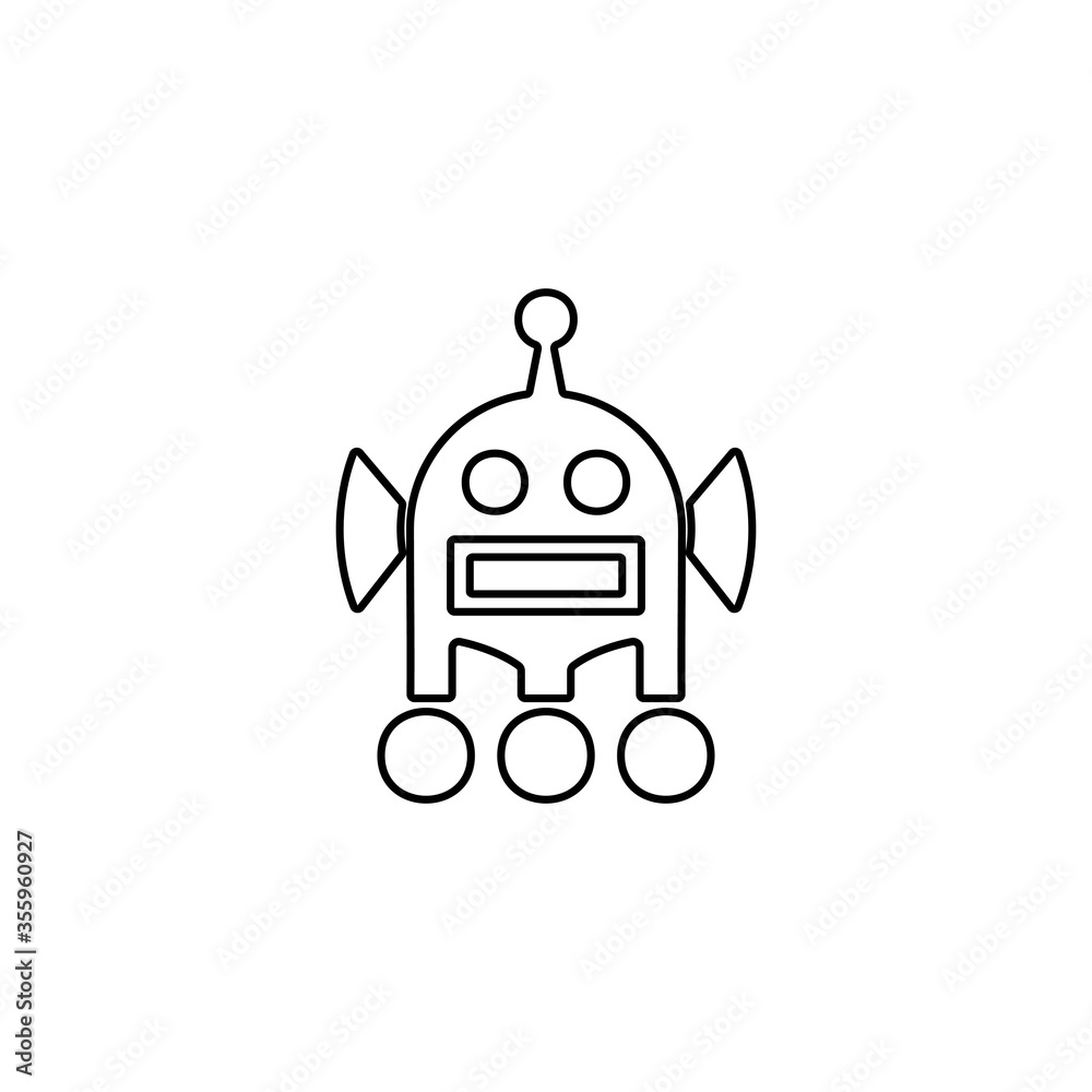 Robotics icon. Chat bot, customer service symbol for web and mobile UI design. Robotics icon. Chat bot, customer service symbol for web and mobile UI design.