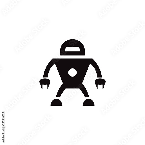 Robotics icon. Chat bot, customer service symbol for web and mobile UI design.