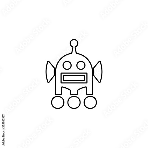 Robotics icon. Chat bot, customer service symbol for web and mobile UI design.