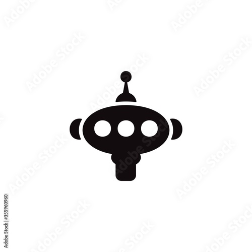 Robotics icon. Chat bot, customer service symbol for web and mobile UI design.