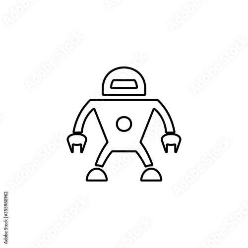 Robotics icon. Chat bot, customer service symbol for web and mobile UI design.