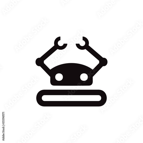 Robotics icon. Chat bot, customer service symbol for web and mobile UI design.