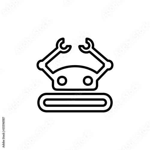 Robotics icon. Chat bot, customer service symbol for web and mobile UI design.