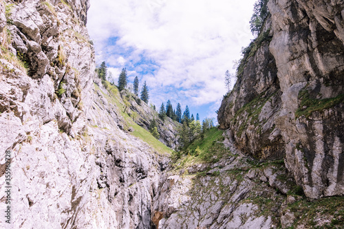 View through a stony valley