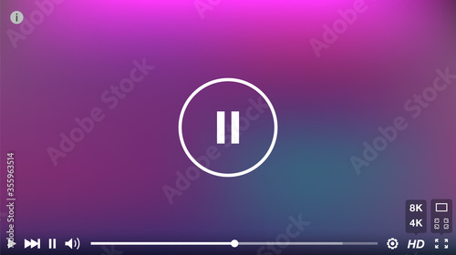 Web Video Player. High Resolutions Streaming Service. Vector illustration.