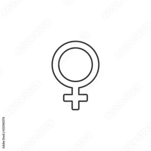 Female gender sign icon. Vector Illustration