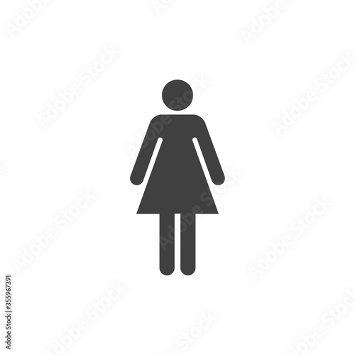 Female silhouette icon. Vector Illustration