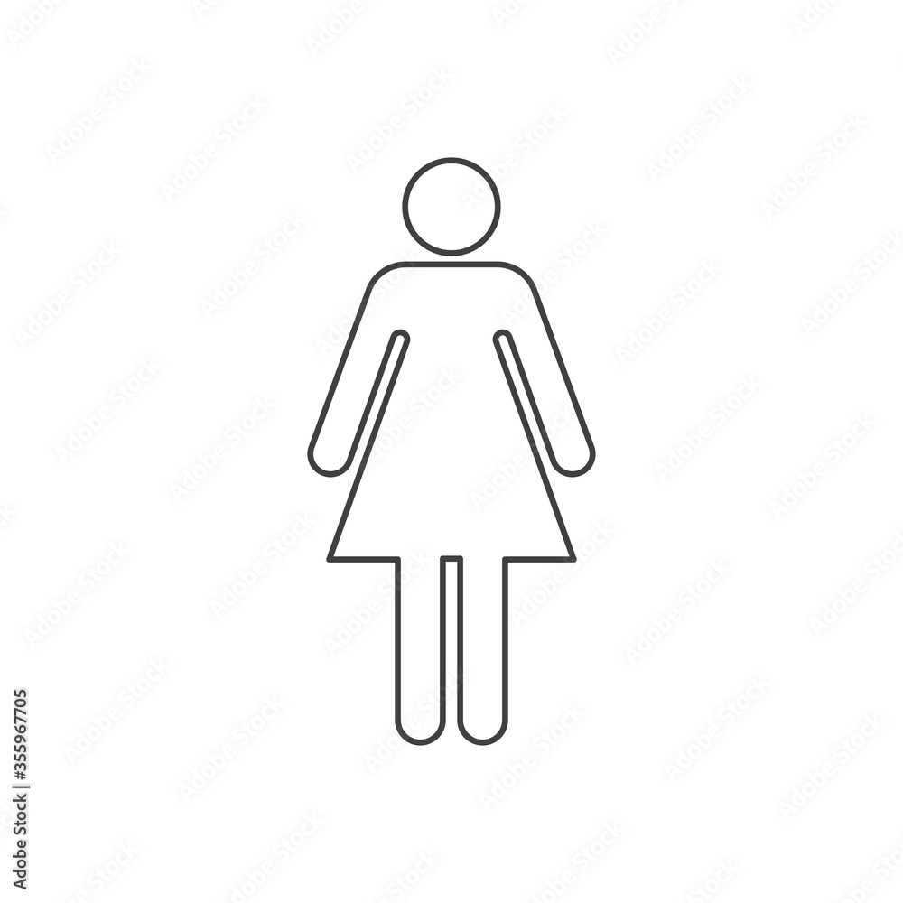 Female silhouette icon. Vector Illustration Female silhouette icon. Vector Illustration
