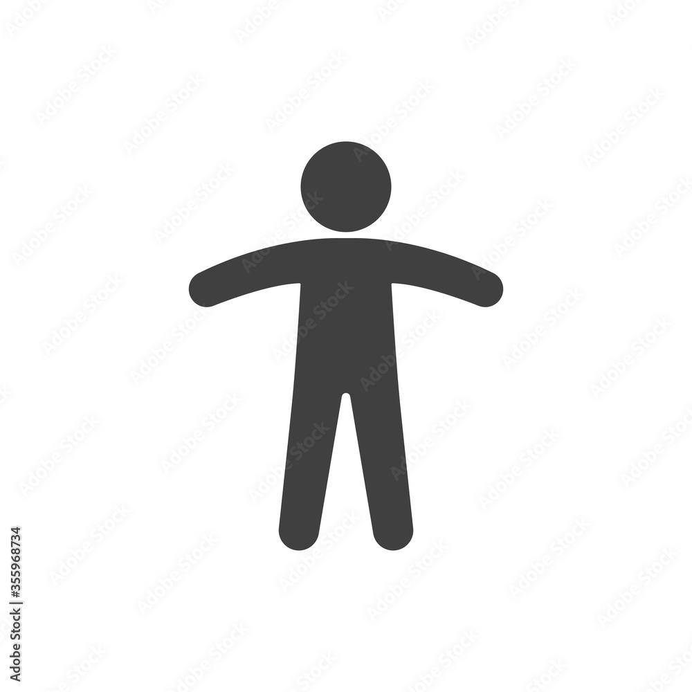 Boy silhouette icon. Vector Illustration Boy silhouette icon. Vector Illustration