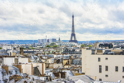 Canvas Print Panorama of Paris - Eiffel tower in the background