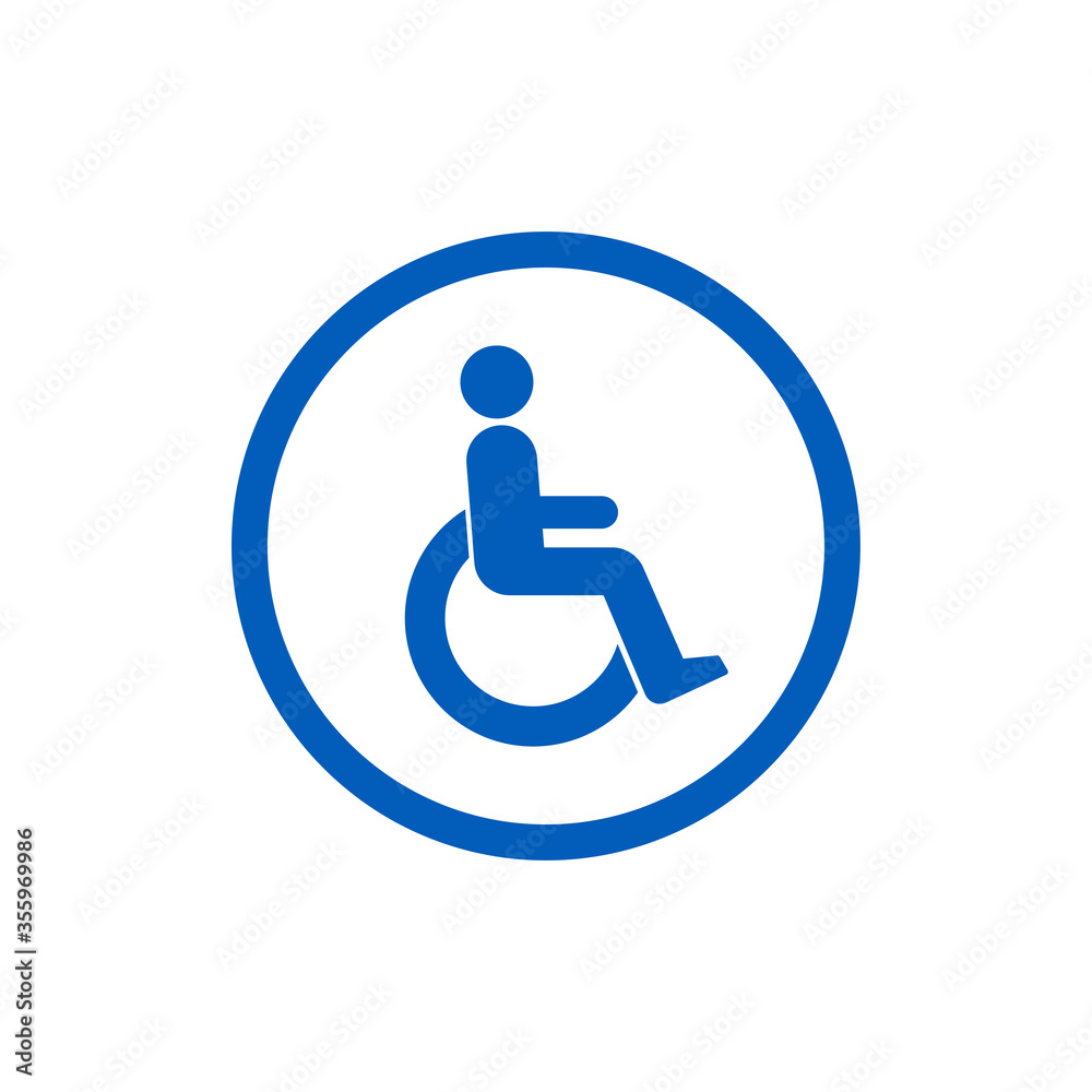 Disabled Wheelchair Sign. Vector Illustration Disabled Wheelchair Sign. Vector Illustration