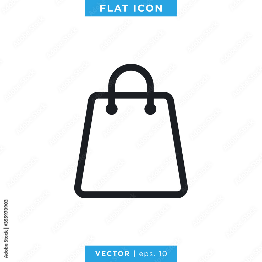 Shopping bag icon vector design template