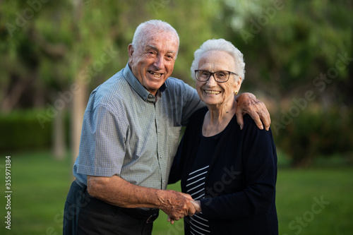 Elderly couple at the park