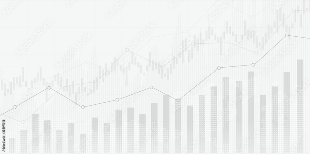 Financial stock market graph on stock market investment trading, Bullish point, Bearish point. trend of graph for business idea and all art work design. vector illustration.