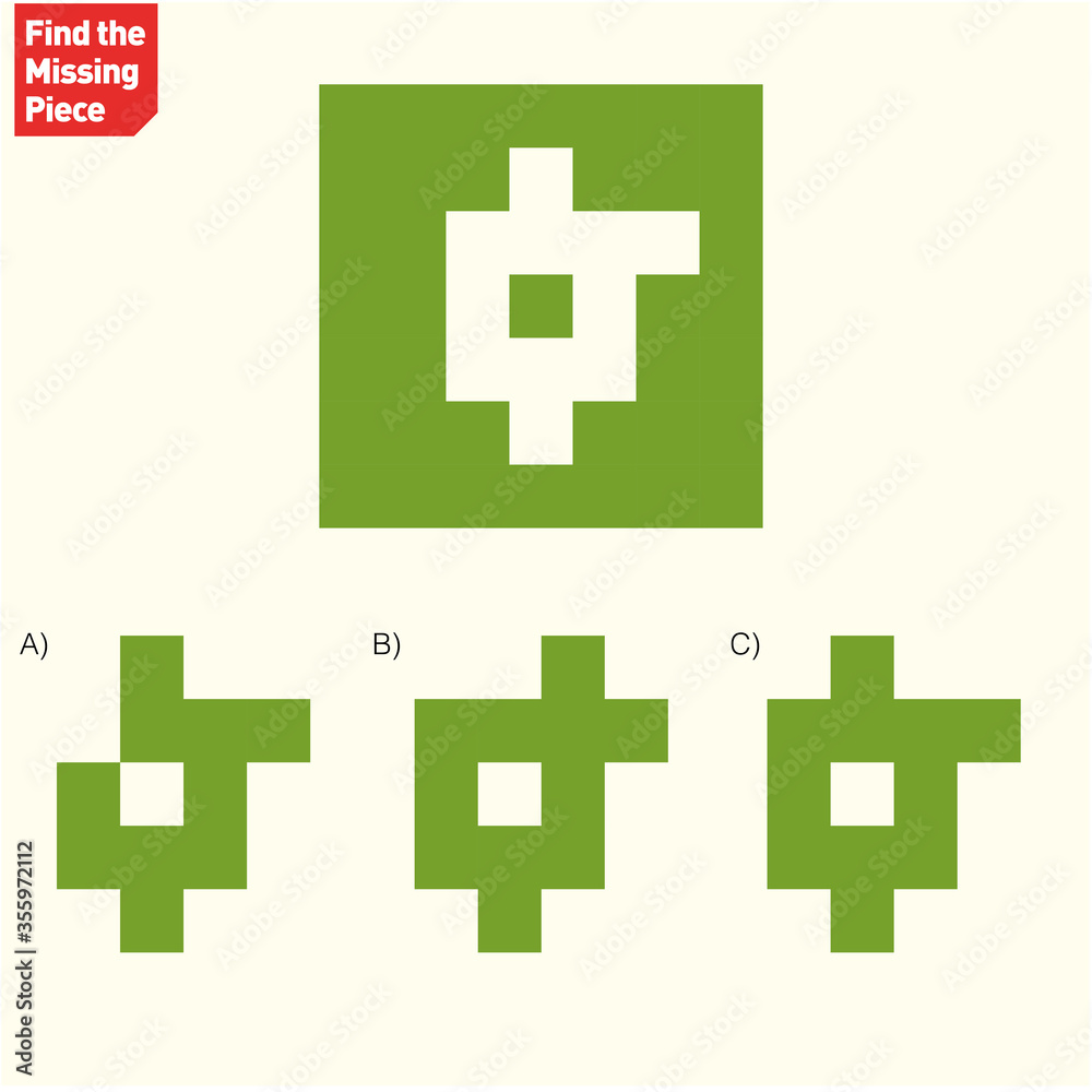 Fototapeta premium Visual intelligence activity - Find the extracted shape