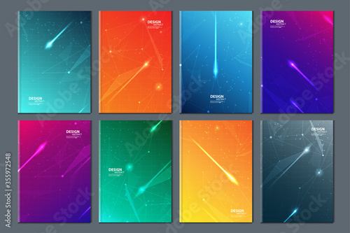 Abstract technology data visualization background. network futuristic wireframe. artificial intelligence. cyber security. visual information complexity. Intricate data threads plot. brochure cover .